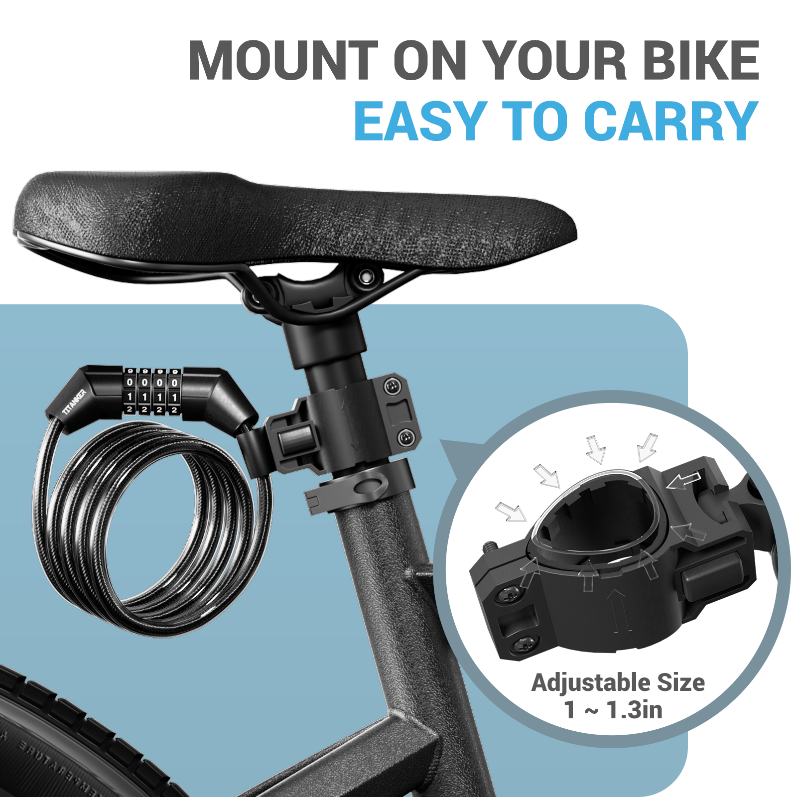 Titanker bike lock cable deals