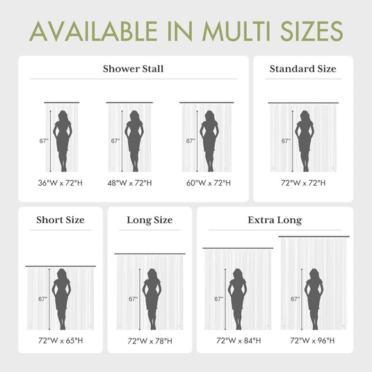 Bathway PEVA Shower Curtain Liner with 3 Magnets, Lightweight