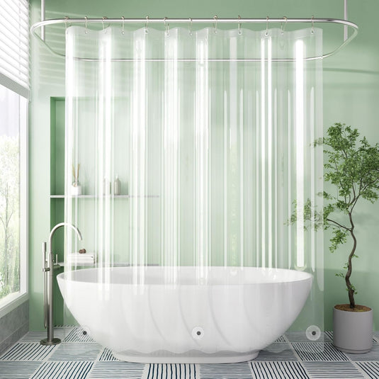 Bathway PEVA Shower Curtain Liner with 3 Magnets, Lightweight