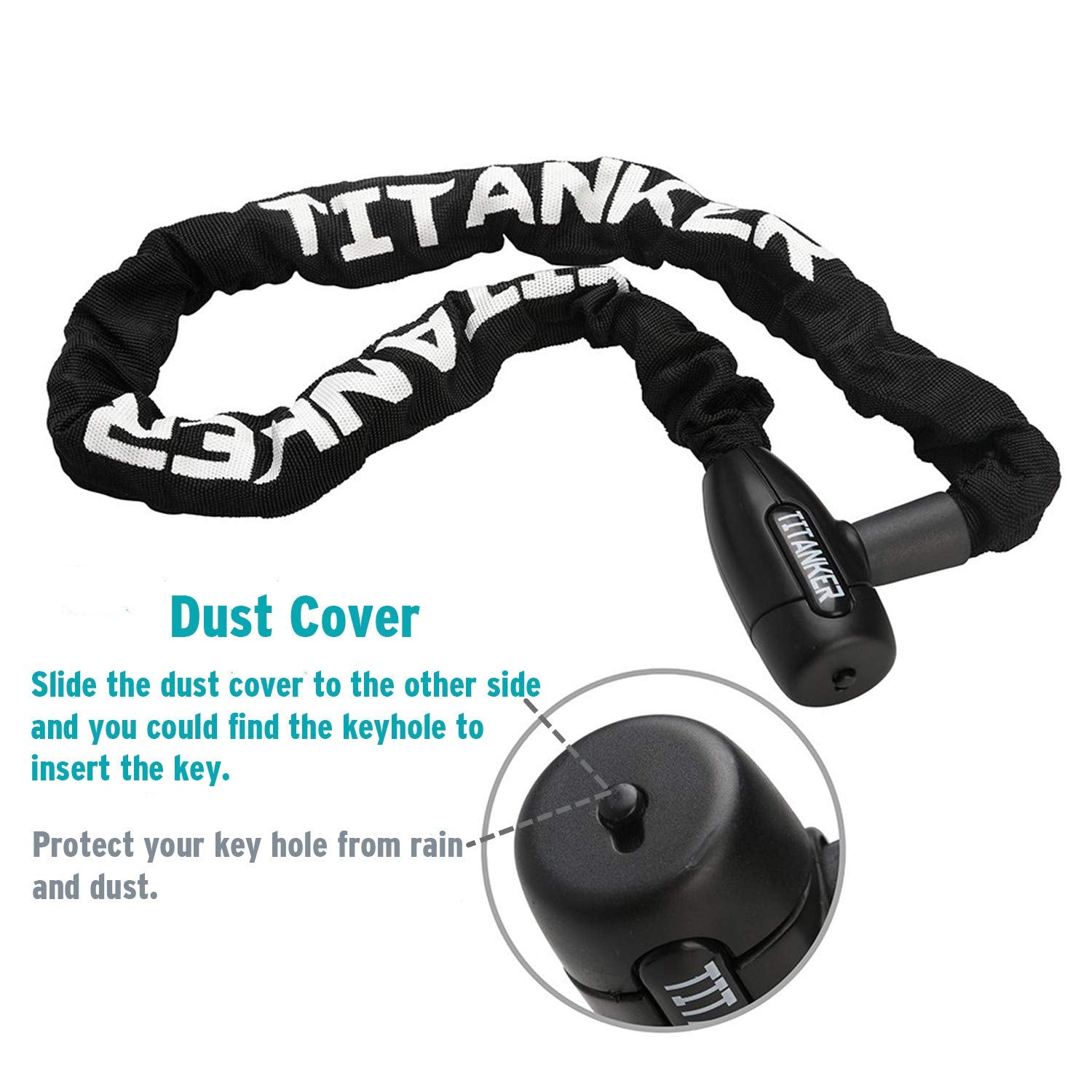 Titanker Security Anti Theft Bike Chain Lock For Motorcycle Bicycle Titanker Official