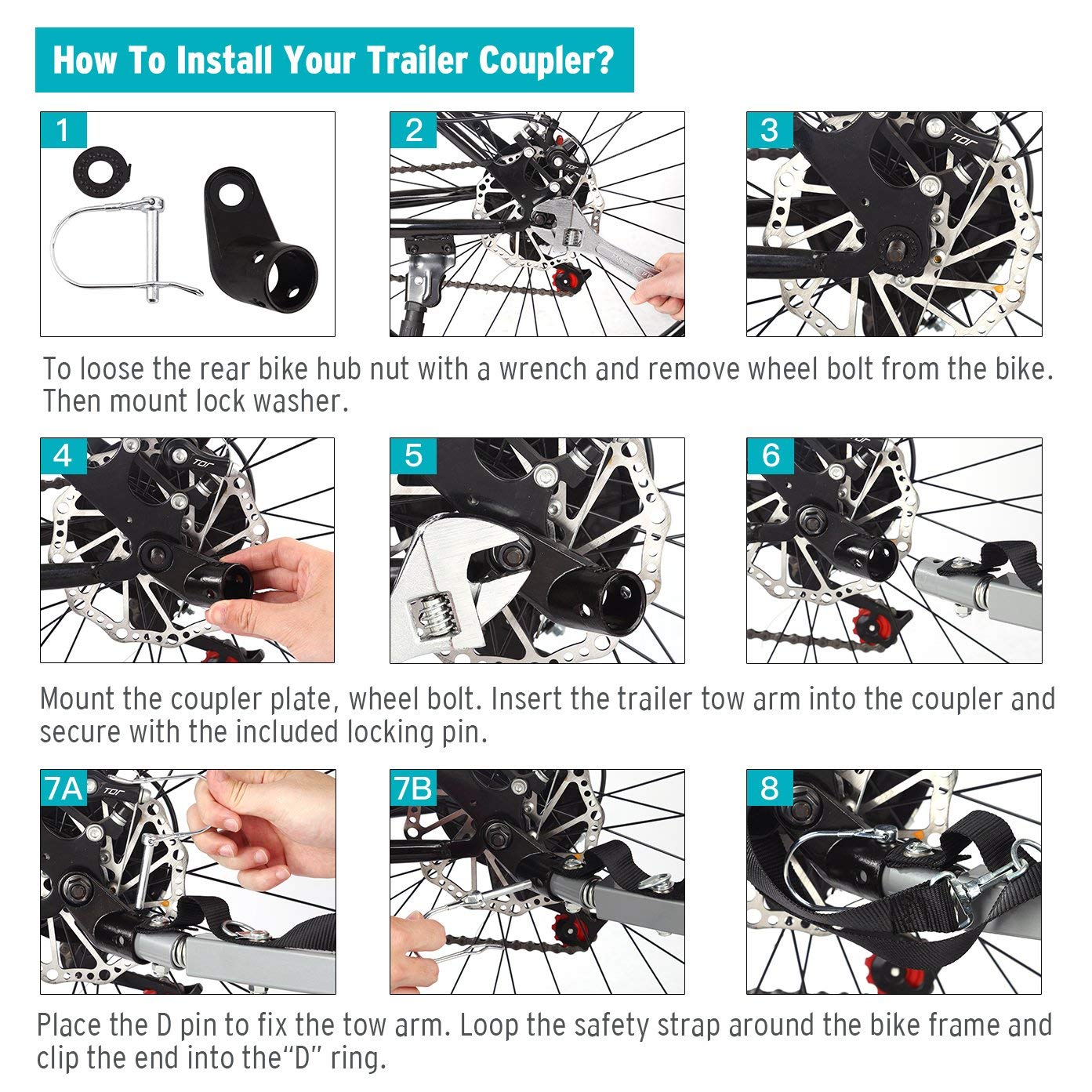 schwinn bicycle trailer coupler Titanker Upgraded Bike Bicycle Trailer Coupler Attachment Angled Elbow – Titanker Official