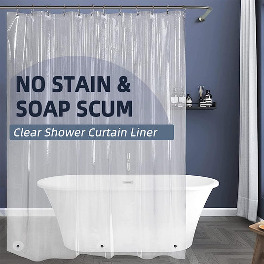 Titanker Clear Shower Curtain Liner, Lightweight PEVA Shower Curtain Liner for Bathroom